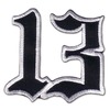 Lucky 13 iron on patch badge